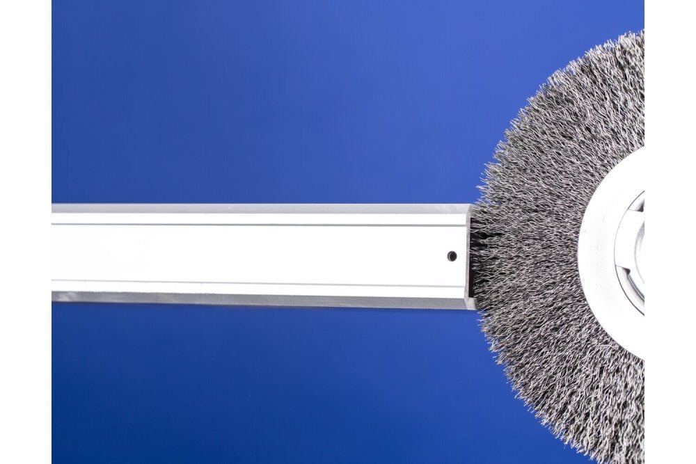 Pferd Crimped Wire Wheel Brush 8 Inch Dia Medium Face .012 Carbon Steel 2 Inch Keyed Arbor, large image number 2