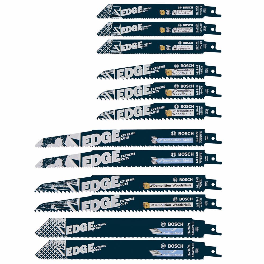 Bosch Reciprocating Saw Blade Set, 12 Pieces, large image number 1