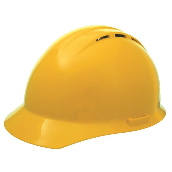 Delta Plus Yellow Americana Vent Hard Hat Ratchet Suspension