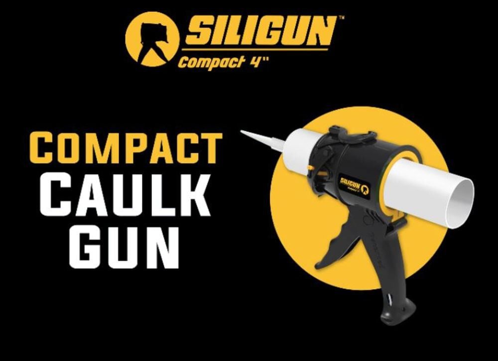 Siligun 4 Inch Compact Heavy-Duty Anti-Drip Caulk Gun for 10