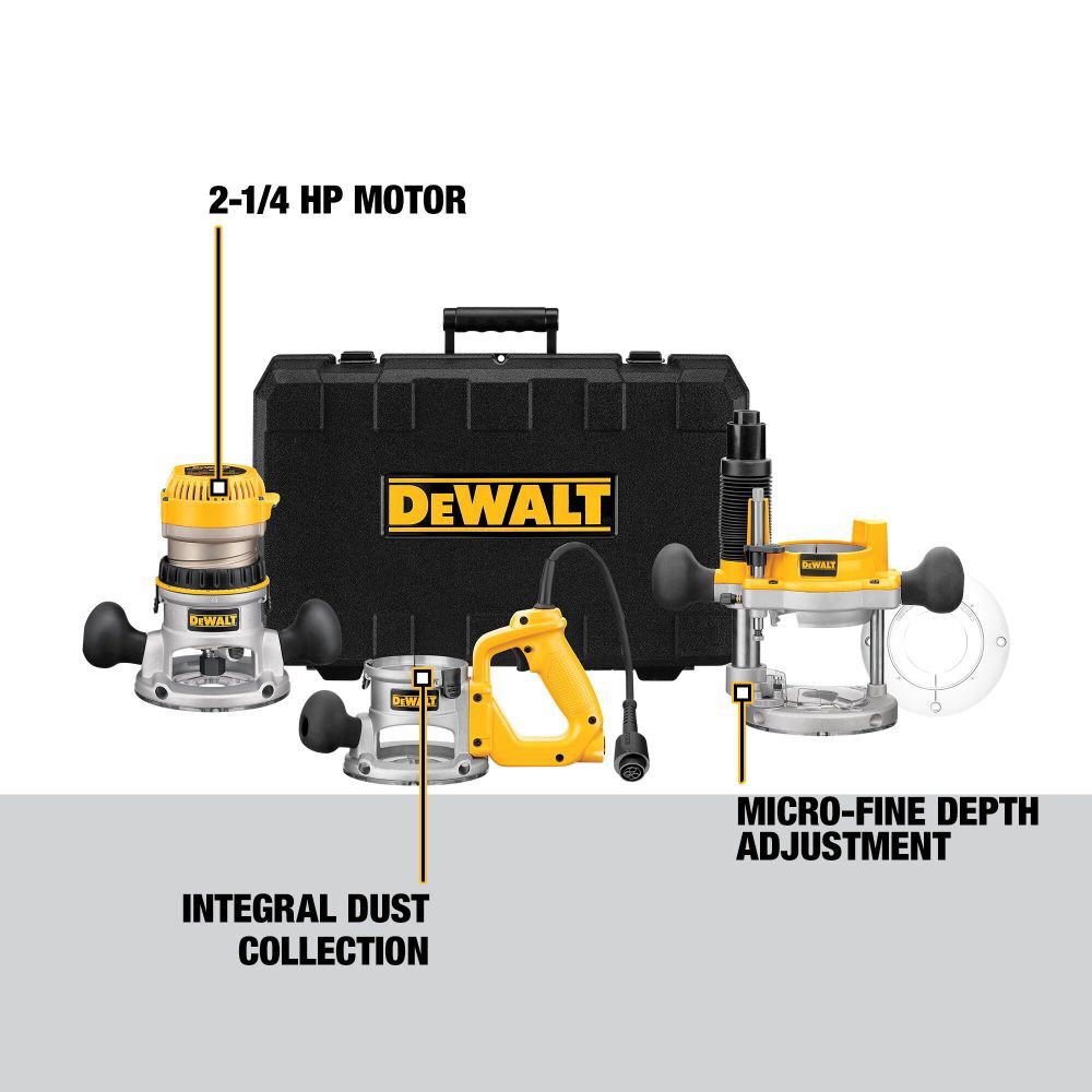 DEWALT 12 Amp 2 1 2 HP Plunge and Fixed Base Router DW618B3 Acme Tools