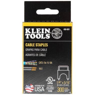 Klein Tools 1/4in x 5/16in Insulated Staples - 300 Pack, large image number 11