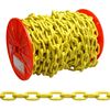 Campbell 1/4in Grade 30 Proof Coil Chain Yellow Polycoat 60' Per Reel, small image number 1