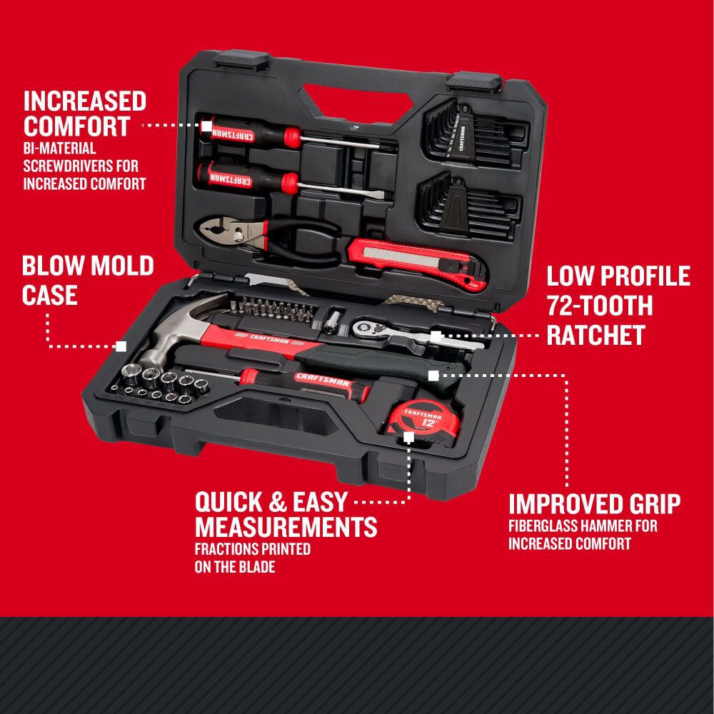 CRAFTSMAN Mixed Mechanics Tool Set, 57 Piece, large image number 2