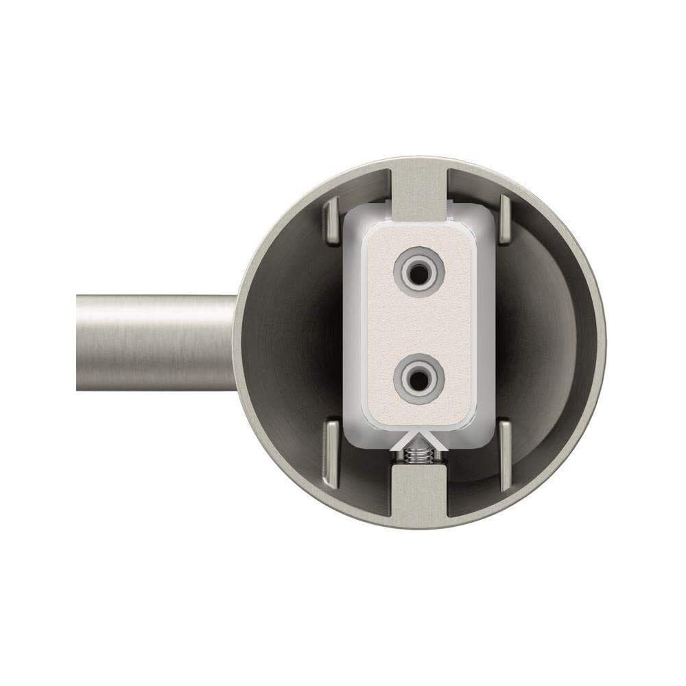 Moen Darcy Brushed Nickel 18in Towel Bar with Press Mark Stamp