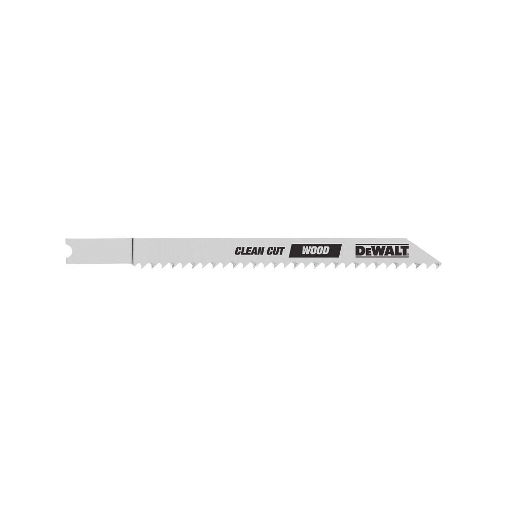 DEWALT 4 Inch 10 TPI U-Shank Fine Cut Smooth Finish Wood Cutting HCS Jig Saw Blade 2 Pieces, large image number 1