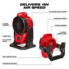 Milwaukee M12 Mounting Fan with 2.0Ah Battery & Charger Starter Kit Bundle, small