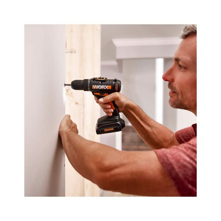 Worx 20V Cordless Li-Ion Battery-Powered Drill Driver Kit, large image number 2