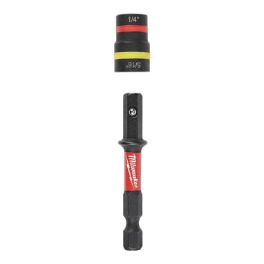 Milwaukee SHOCKWAVE Impact Duty 1/4 in and 5/16 in x 2-1/4 in QUIK-CLEAR 2-in-1 Magnetic Nut Driver