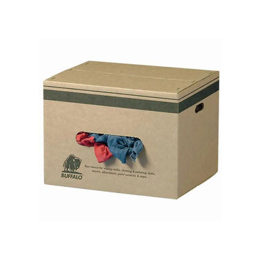Buffalo Industries Recycled Colored T Shirt Cloth Rag 50 Lb Box, large image number 1