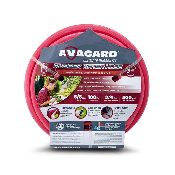 BluBird Avagard 5/8 Inch x 100 Ft. Rubber Water Hose Assembly