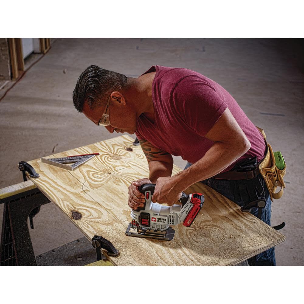 Porter Cable 20 volt MAX Variable Speed Keyless Cordless Jigsaw Bare Tool PCC650B Acme Tools
