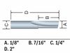 Bosch 1/8in x 7/16in Solid Carbide Single Flute Straight Router Bit, small image number 2