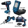 Bosch 18V 4-Tool Combo Kit with Drill, Impact Driver, Reciprocating Saw and Work Light, small image number 2