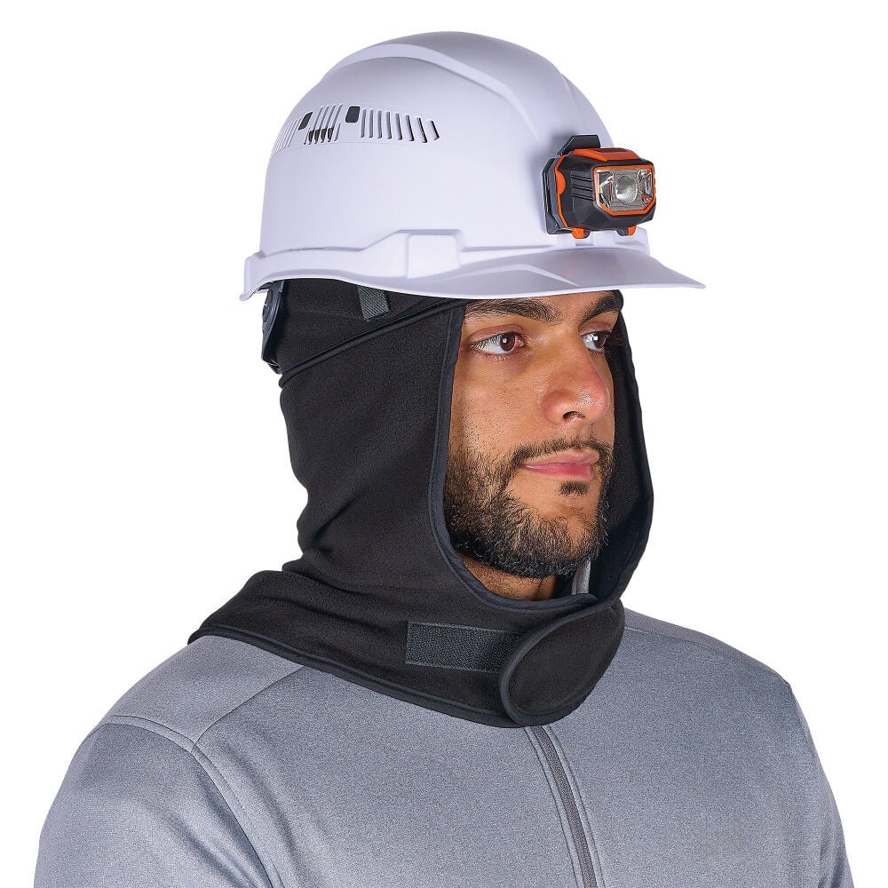 Ergodyne 6851 Long Fleece Hard Hat Liner Black, large image number 7