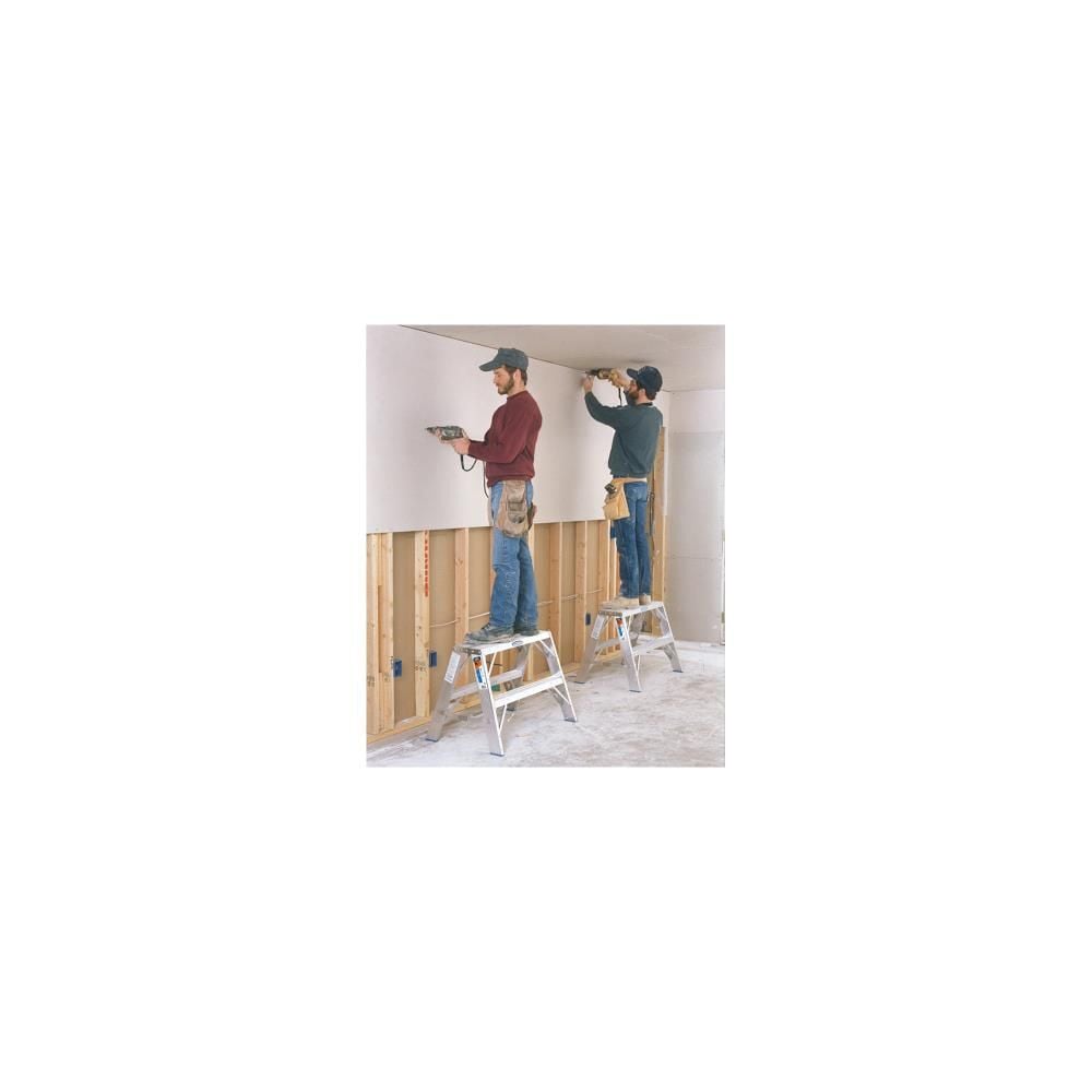 Werner 2-ft Aluminum 300-lb Type IA Twin-Step Ladder, large image number 4