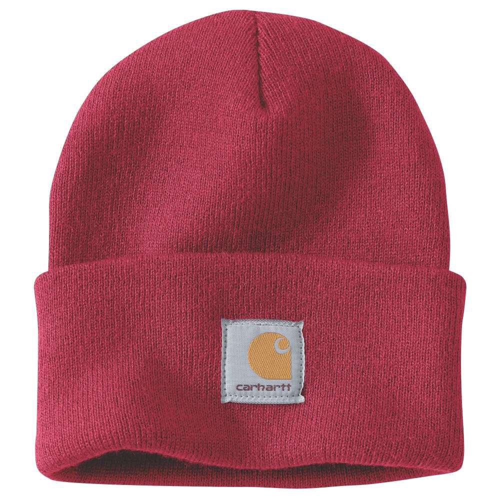 Carhartt A18 Acrylic Knit Cuffed Beanie, Industry Red, OSFM – A18R59