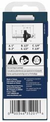 Bosch 1/4in x 1/2in Carbide Tipped Roundover Router Bit, small image number 4