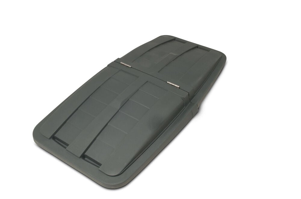 Toter 1 Cubic Yard Removable Split Lid for Tilt Trucks Gray, large image number 1
