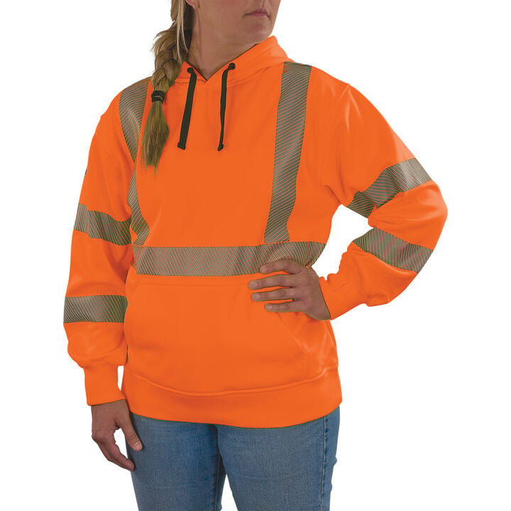 Ergodyne GloWear 8304W Class 3 Womens Performance Hoodie Hi-Vis Orange