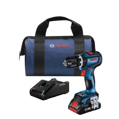 Bosch 1/2 Inch Connected-Ready Hammer Drill/Driver Kit with CORE18V 4 Ah Advanced Power Battery