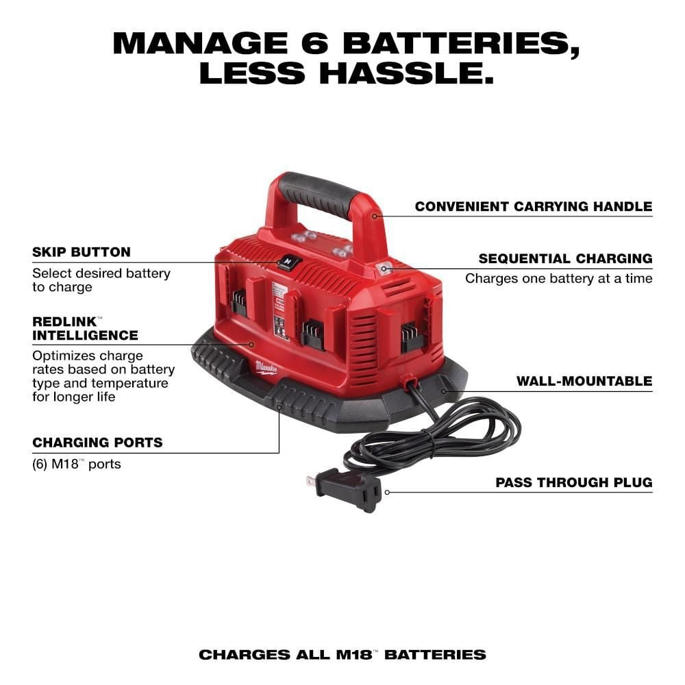 Milwaukee M18 Six-Pack Sequential Charger, large image number 2