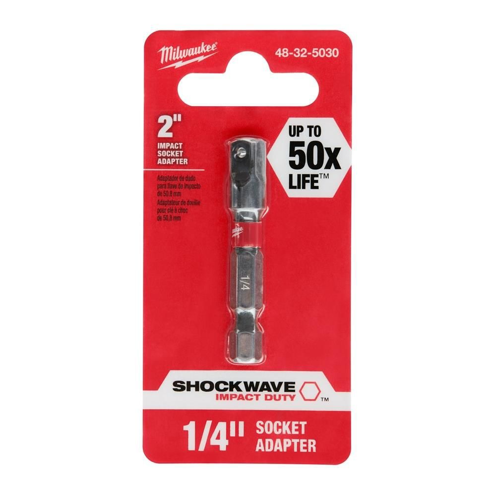 Milwaukee SHOCKWAVE 1/4 in. Hex Shank to 1/4 in. Socket Adapter, large image number 4