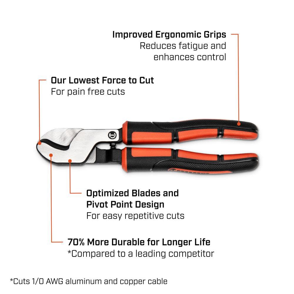 Crescent 6-1/2 Inch Electrical Cable Cutter, large image number 6