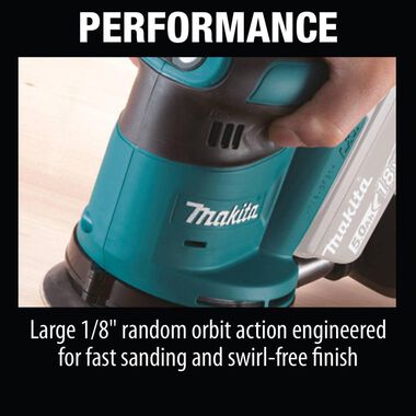 Makita 18V LXT Lithium-Ion Cordless 5 in. Random Orbit Sander (Tool only), large image number 6