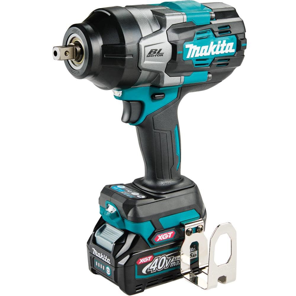Makita 40V Max XGT Brushless Cordless 4 Speed High Torque 1/2 Inch Square Drive Impact Wrench (Bare Tool) & 14pc  Deep Impact Socket Set Bundle, large image number 7