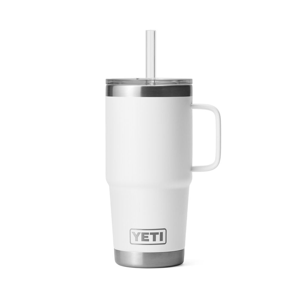 YETI 25oz Rambler Straw Mug with Straw Lid White, large image number 1