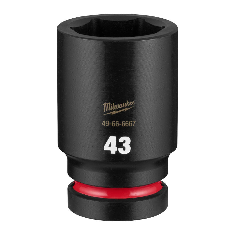Milwaukee SHOCKWAVE Impact Duty 1 Inch Drive 43mm Deep 6 Point Socket - 49-66-6667