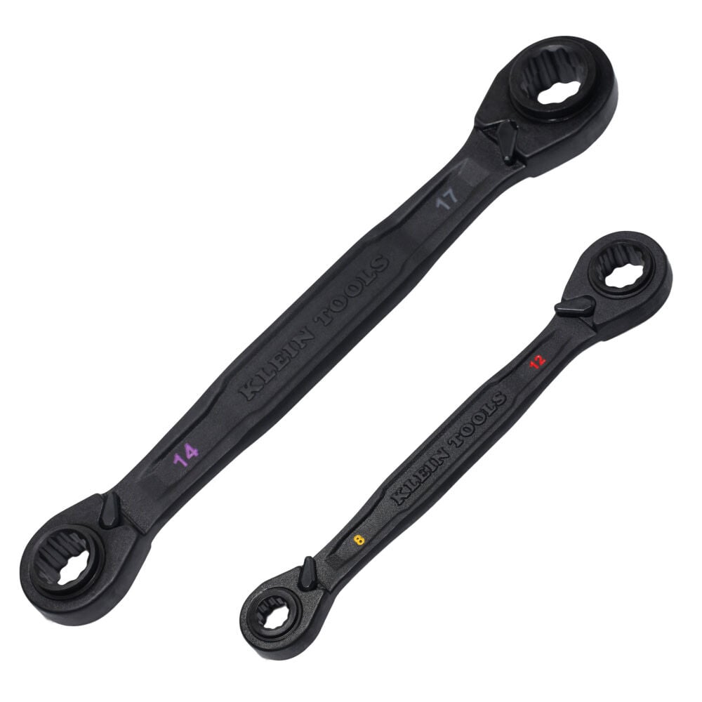 Klein Tools 4 in 1 Ratcheting Wrench Set Metric 2 Pieces, large image number 1