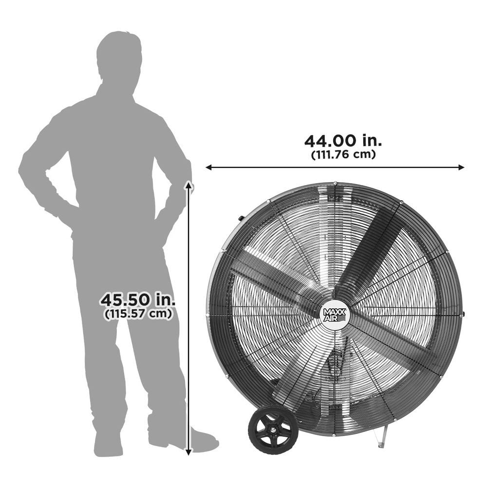Maxx Air 42 Inch 13300 CFM 120V 2-Speed Belt Drive Drum Fan, large image number 9