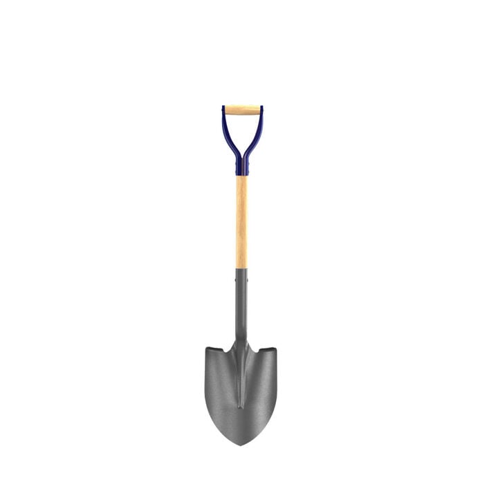 Bon Tool 27 Inch Round Point Shovel with D Wood Handle
