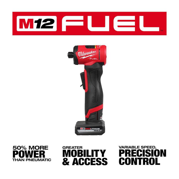 Milwaukee M12 FUEL 1/4 Inch Right Angle Die Grinder Kit, large image number 3