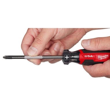 Milwaukee 3/8inch Slotted 8inch Cushion Grip Screwdriver (USA), large image number 6