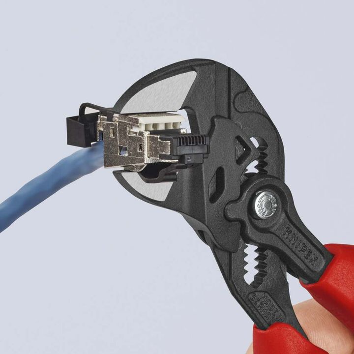 Knipex 7-1/4 Inch Steel Pliers Wrench with Multi-Component Handle, large image number 4