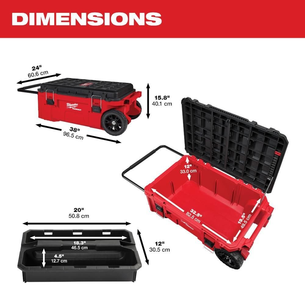 Milwaukee PACKOUT Rolling Tool Chest, large image number 3