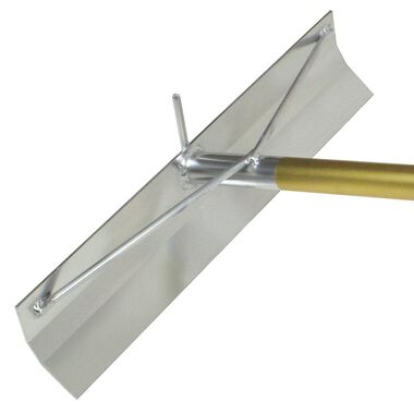 Kraft Tool Co 19-1/2 In. x 4 In. Gold Standard Aluminum Concrete Placer with Hook, large image number 1