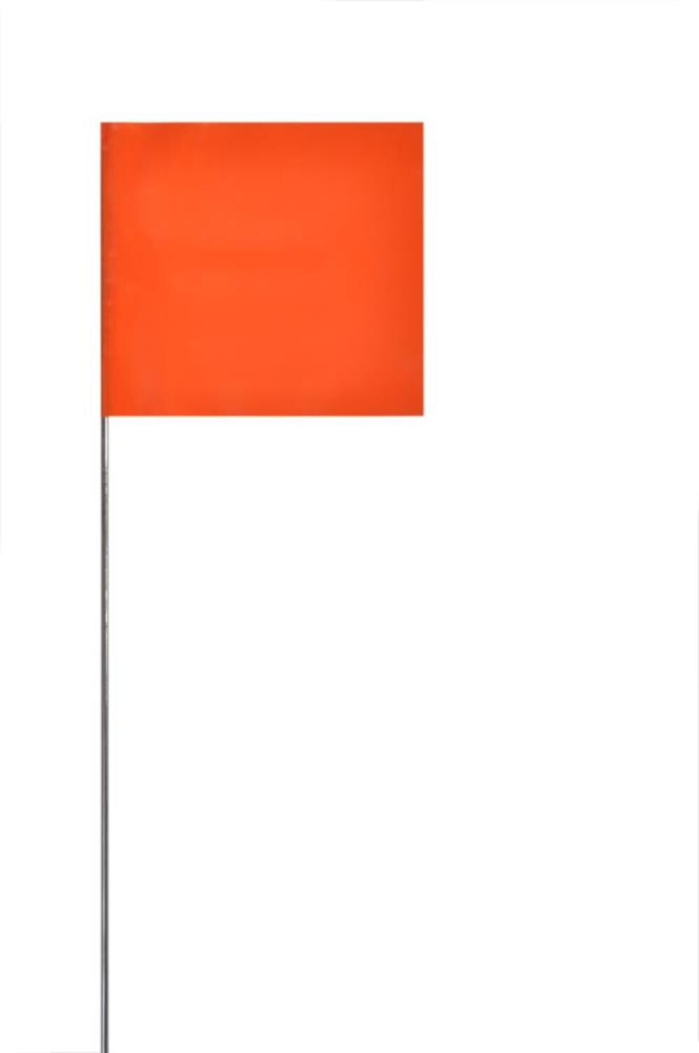 Swanson Tool Safety Marking Flag Pack of 100, 2.5 Inch by 3.5 Inch with a 15 Inch Wire Staff, large image number 1