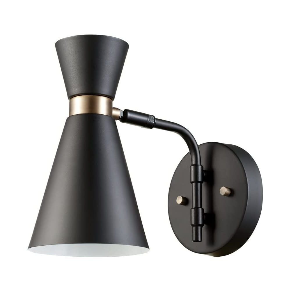 Globe Electric Belmont Wall Sconce Satin Black Hourglass 1 Light – 3008639