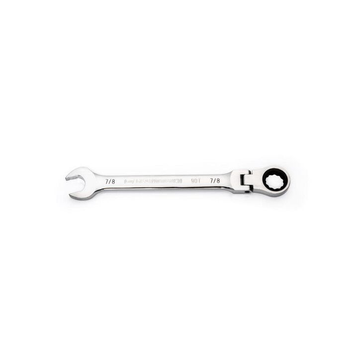 GEARWRENCH 7/8in 90T 12 Point Flex Head Ratcheting Combination Wrench, large image number 0