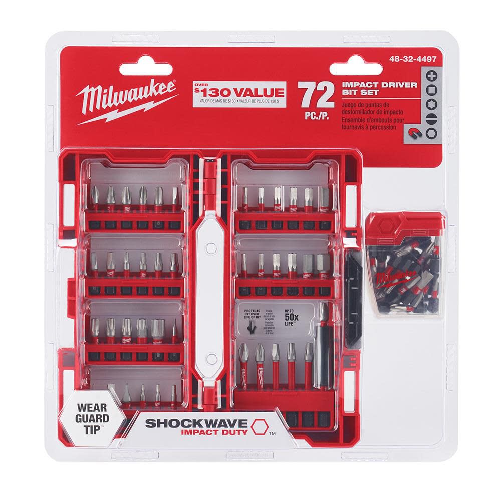 Milwaukee SHOCKWAVE Impact Duty 72pc Drive Set 48 32 4497 Acme Tools