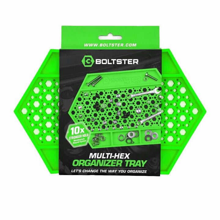 Boltster Multi-Hex Magnetic Fastener Organizer Tray Green