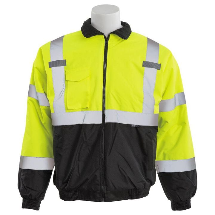 Delta Plus W105 HVL/Black Bottom Value Bomber Jacket Hi-Viz Medium