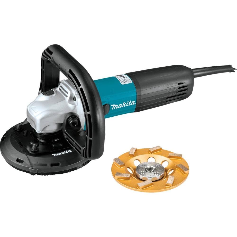 Makita 5in Concrete Planer with Dust Extraction Shroud & Diamond Cup Wheel – PC5010CX1