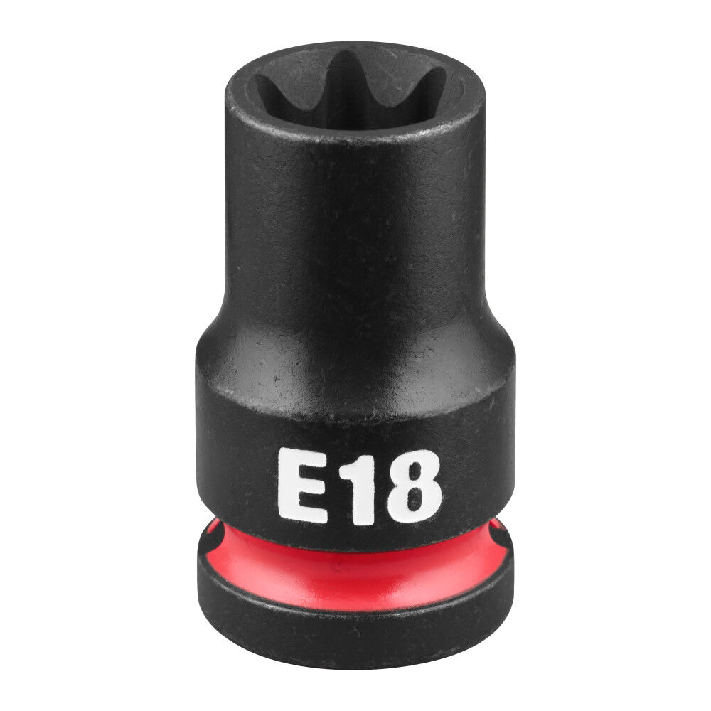 Milwaukee SHOCKWAVE Impact Duty 1/2 Inch Drive E-Torx E18 Bit Socket - 49-66-7387