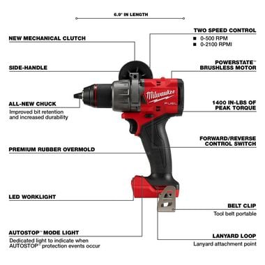 Milwaukee M18 FUEL 1/2inch Hammer Drill/Driver (Bare Tool), large image number 3