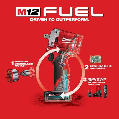 Milwaukee M12 FUEL Stubby 1/2 in. Pin Impact Wrench Kit, large image number 6